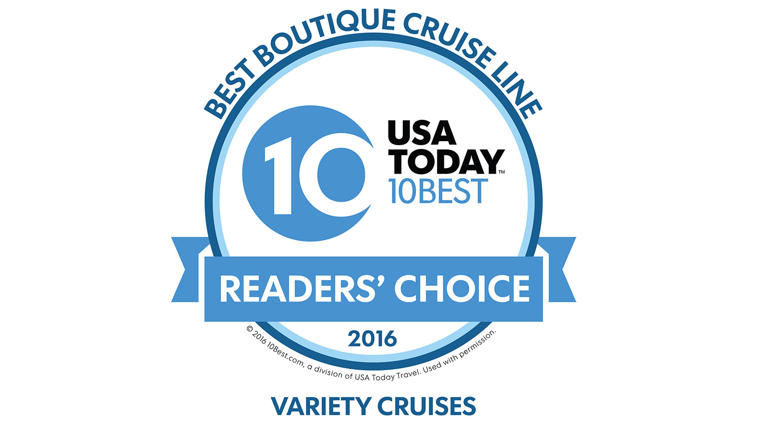 Variety Cruises named "Best Cruise Line" by USA Today in 2016