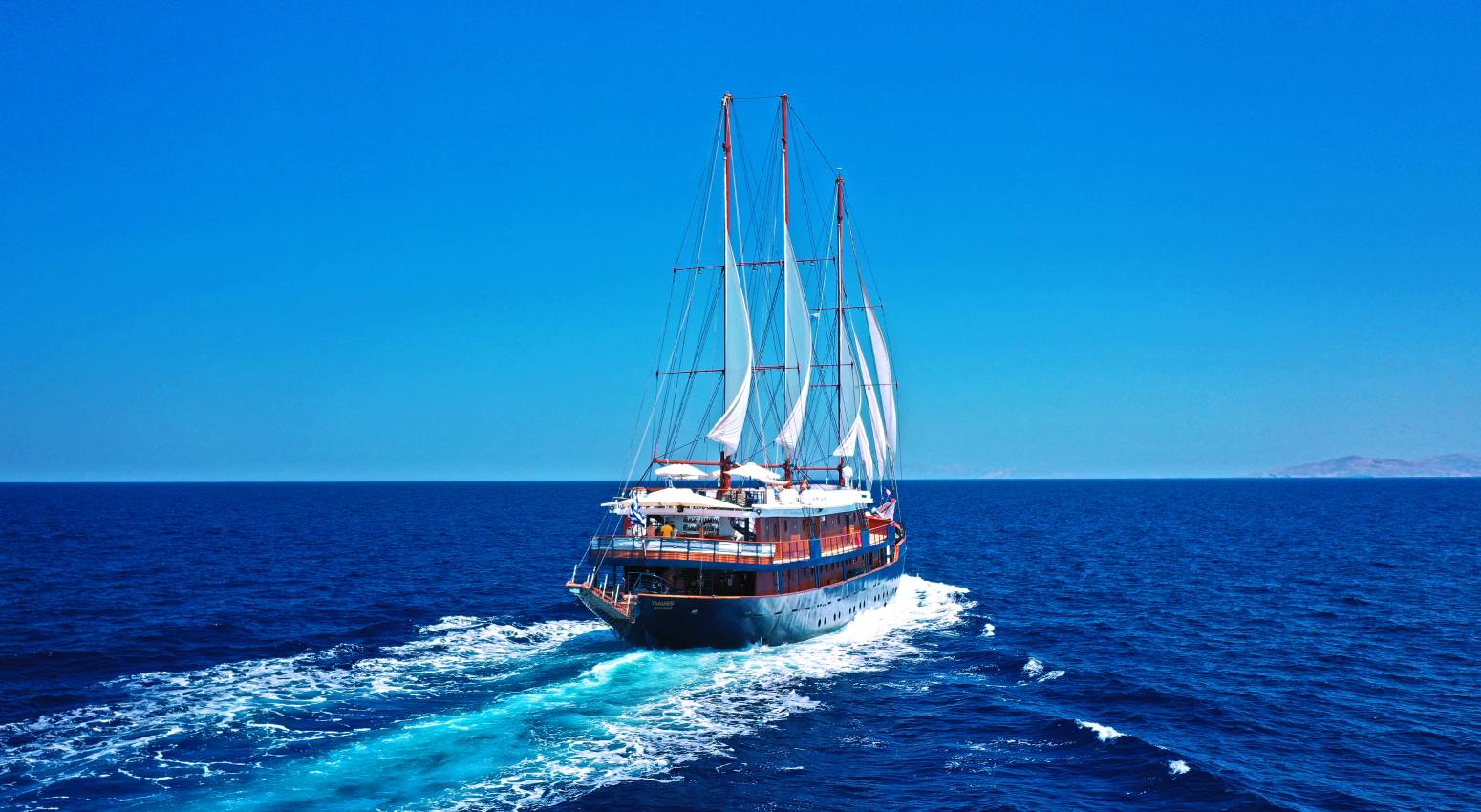 The Galileo yacht sailing in the sea
