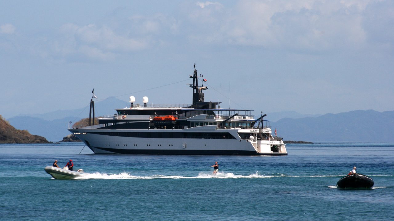 The Galileo cruise ship sailing at sunset