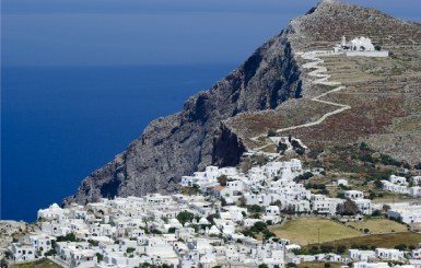 Stroll through the charming streets of Folegandros on a Variety Cruises tour