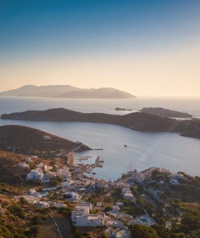 The historic island of Patmos on a Variety Cruises tour, view from above