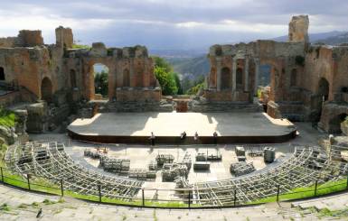The ancient theatre of Taormina in Sicily