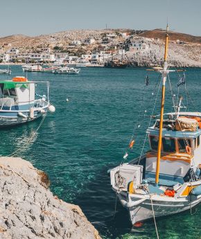 Traditional boats of Kalymnos Island