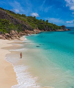 Tropical beach with turcquoise waters