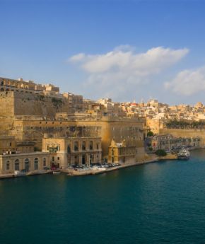 A view of the Grand Harbor in Valletta, the capital city of Malta