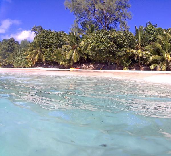 A view of the stunning Anse Lazio beach in Seychelles