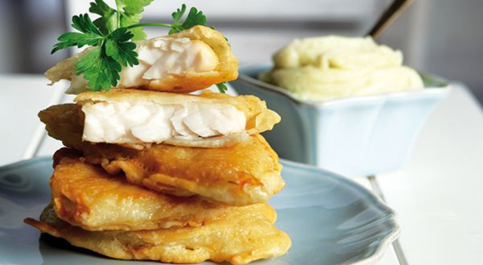 Greek-style salt cod fritters, or bakaliaros, served on board a Variety Cruises' yacht