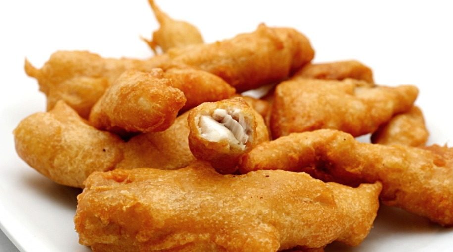 A plate of delicious Greek-style salt cod fritters, or bakaliaros, served on board a Variety Cruises' yacht