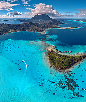 panoramic view of tropical islands