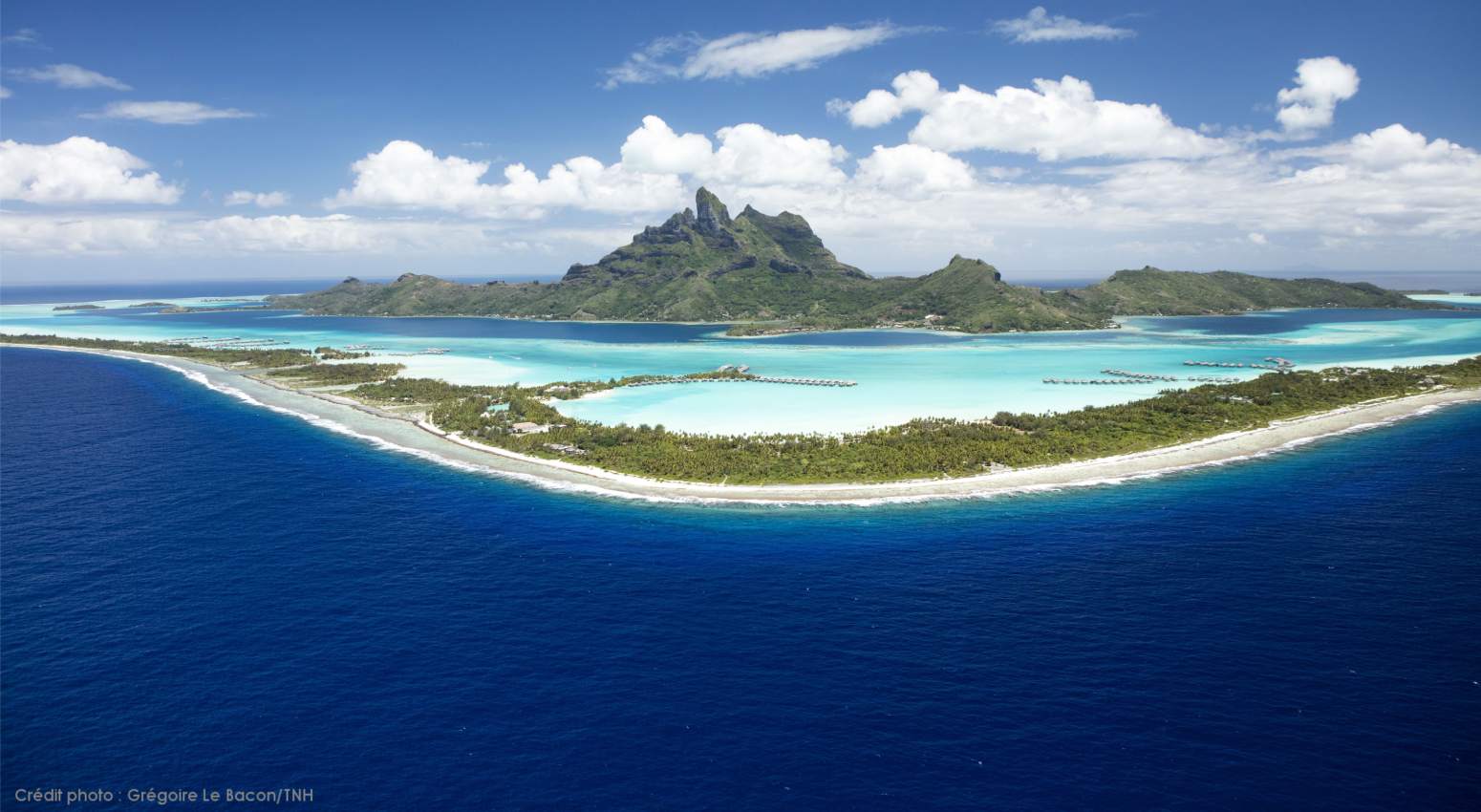 Panoramic view of Bora Bora.