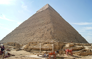 The Pyramids of Giza in Cairo, Egypt