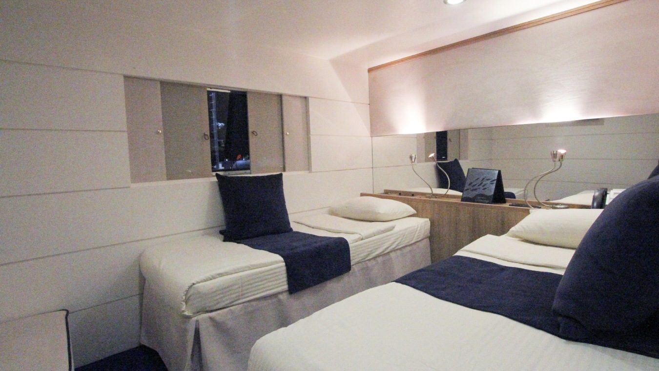 Category P Cabin with flexible bedding arrangement and modern amenities