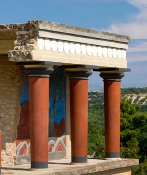 The ancient palace of Knossos, the largest Bronze Age archaeological site on Crete, Greece