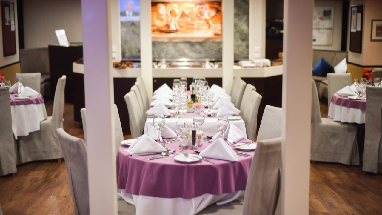 Dining area on the Harmony G with Variety Cruises