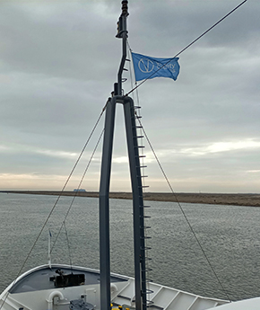 View from the deck of a Variety Cruises ship