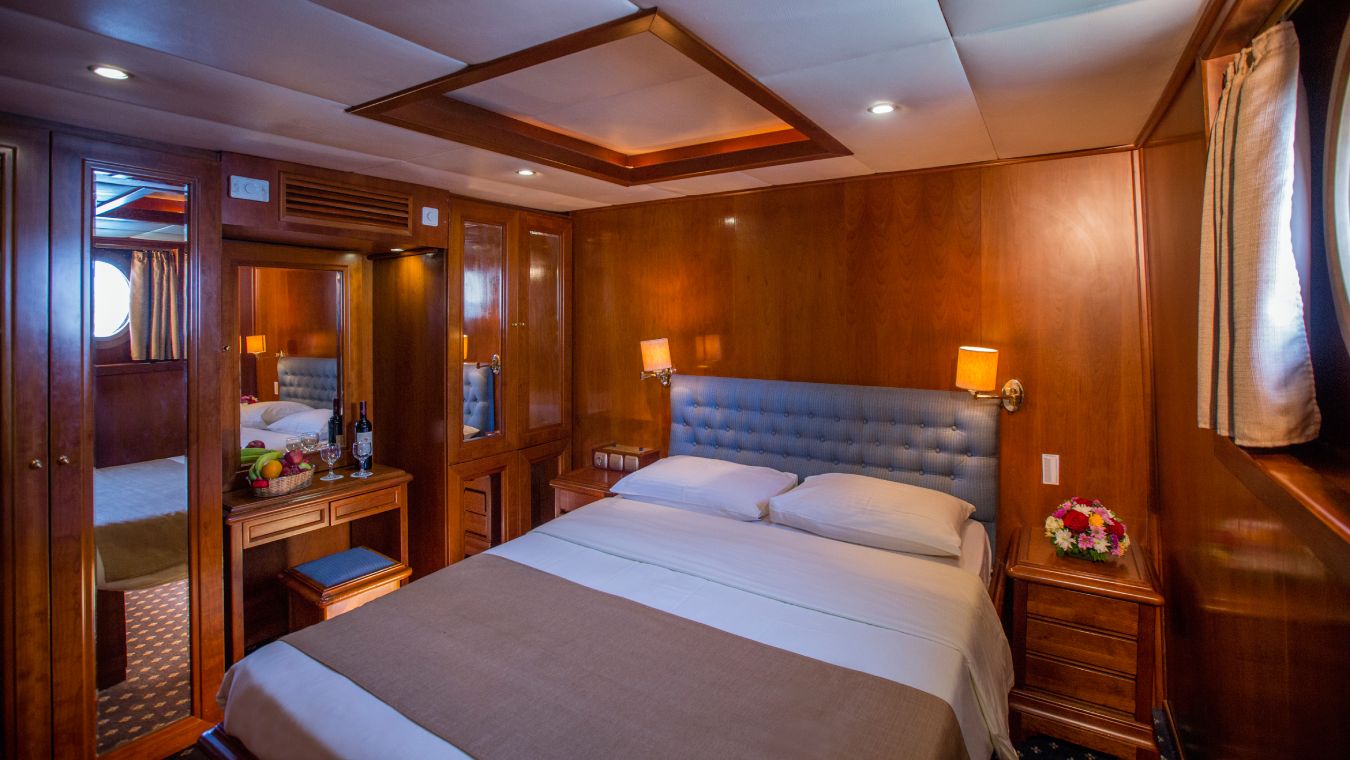 Cat A double cabin interior on Galileo cruise ship