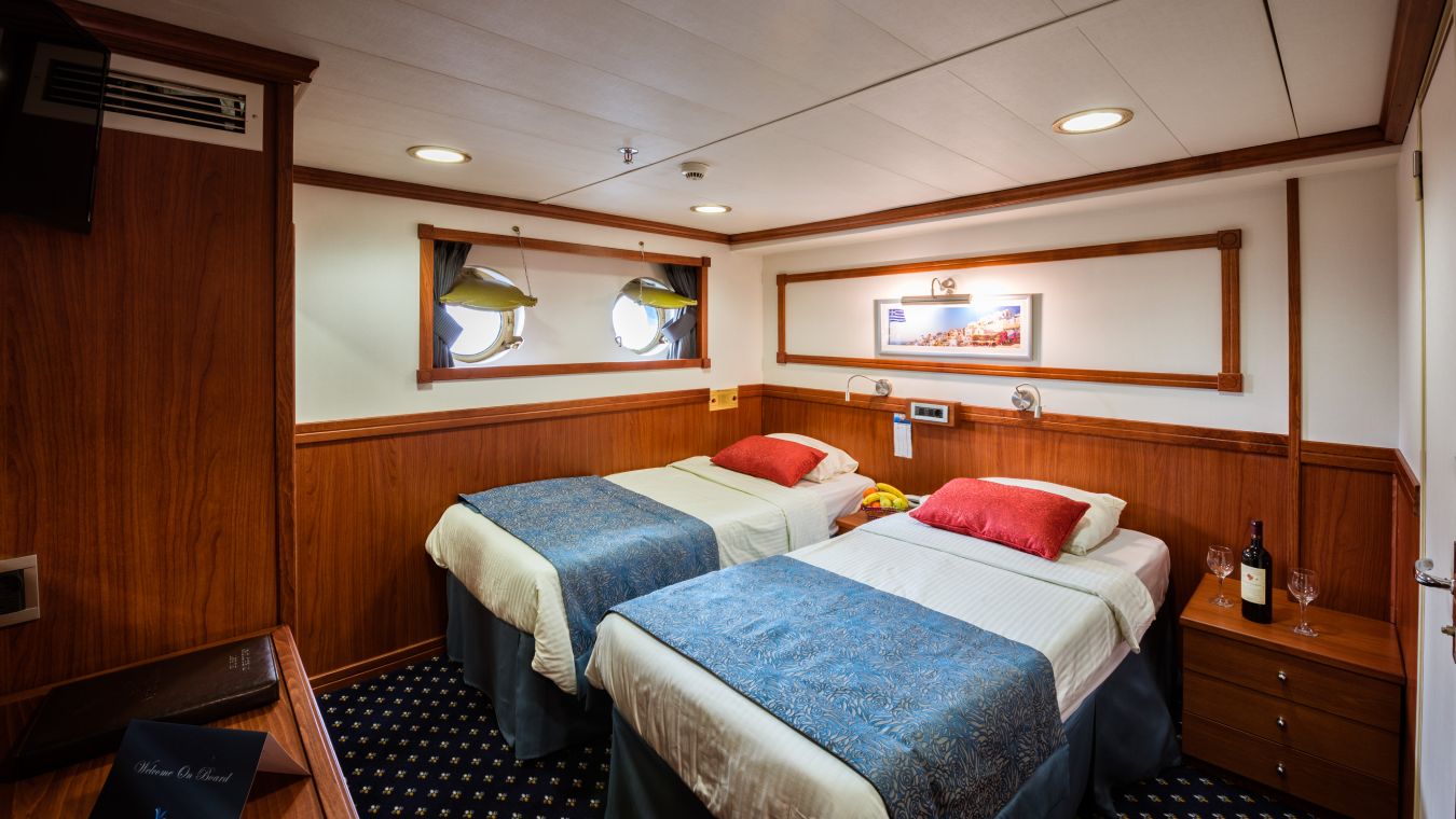 Cat B cabin interior on Galileo cruise ship