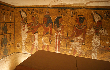 The inside of an egyptian tomp