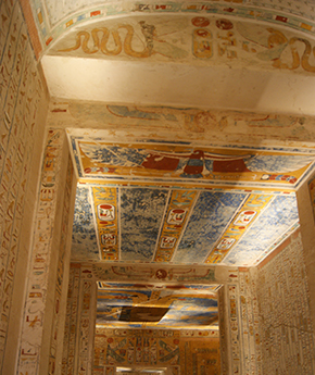 A tomp in the Valley of the Kings in Luxor, Egypt