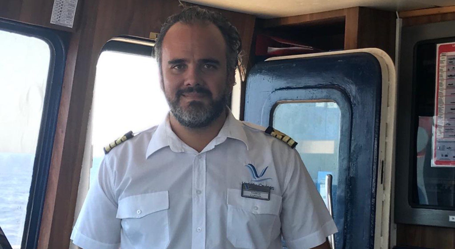 Captain Mazarakis, captain on the MS Panorama yacht