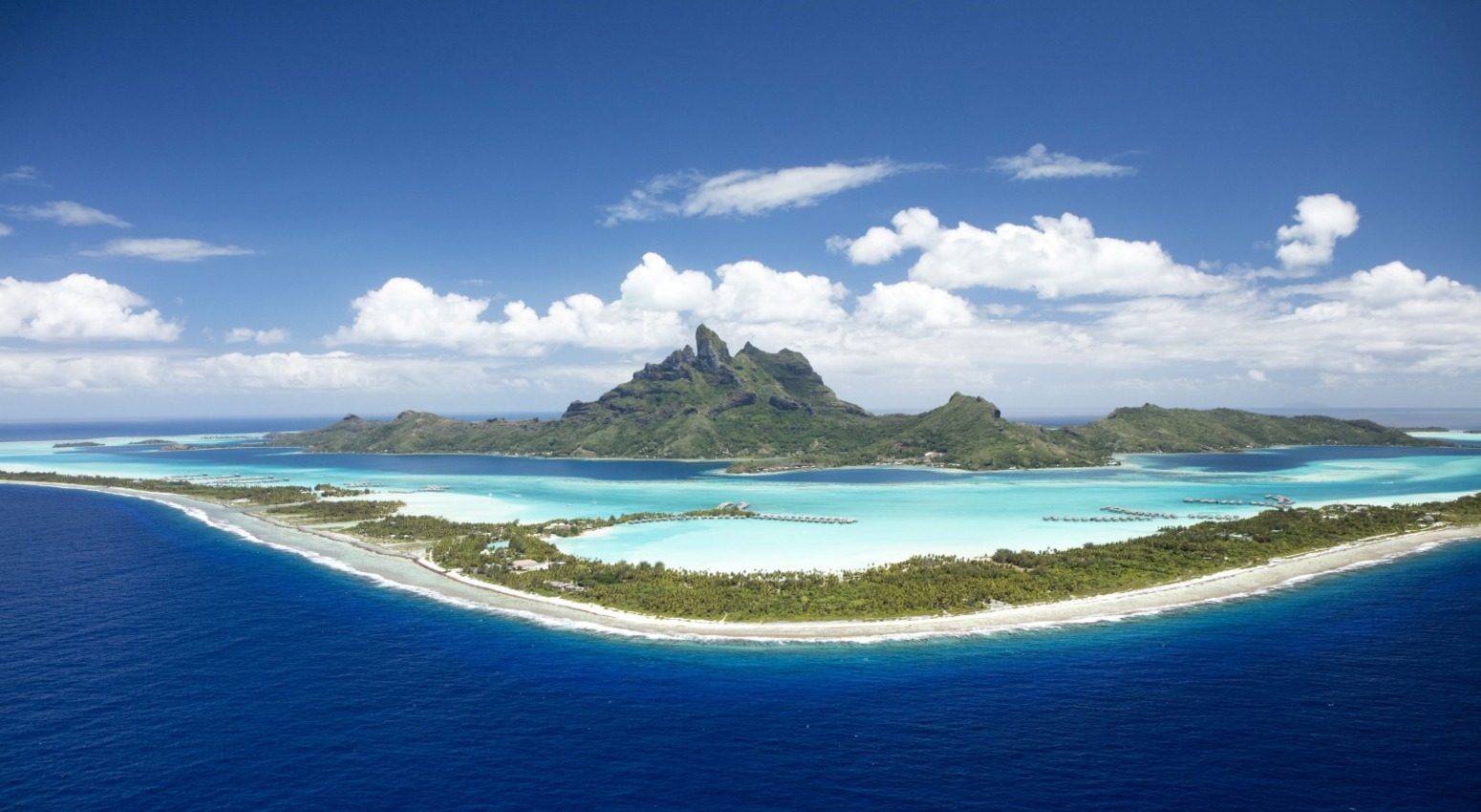 Panoramic view of Bora Bora.
