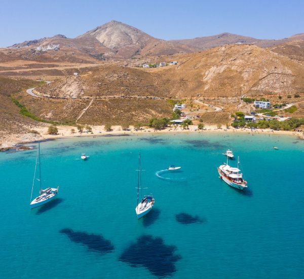 Psili Ammos beach in Patmos island, Greece visited on a Variety Cruises excursion