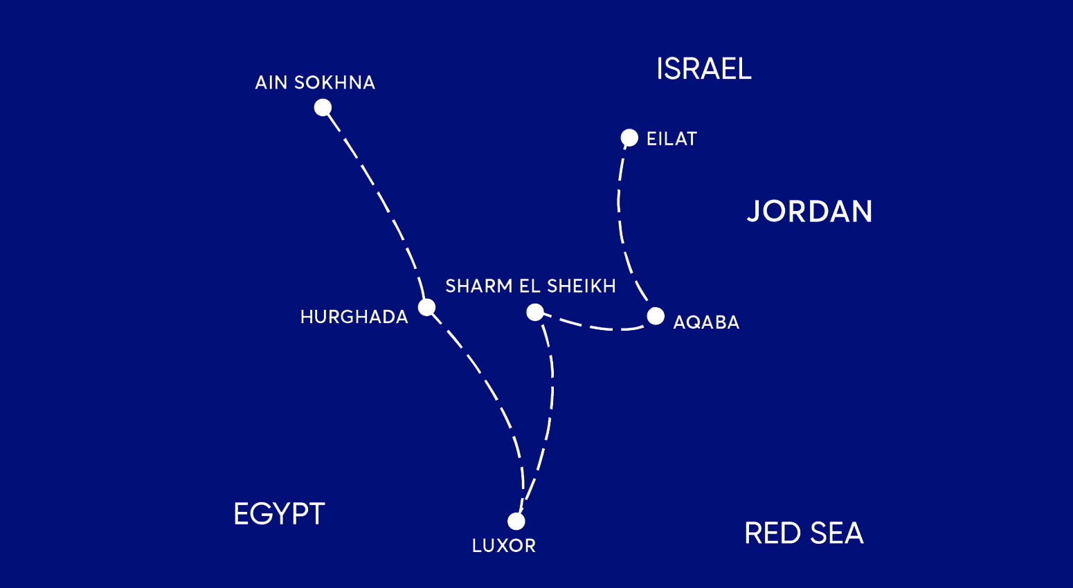 Israel Jordan cruise map