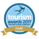 Greek Tourism Awards 2016 Gold Award with "Best Small Ship Cruise Company" text