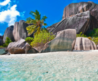 Anse source d'argent in La Digue island, Seychelles