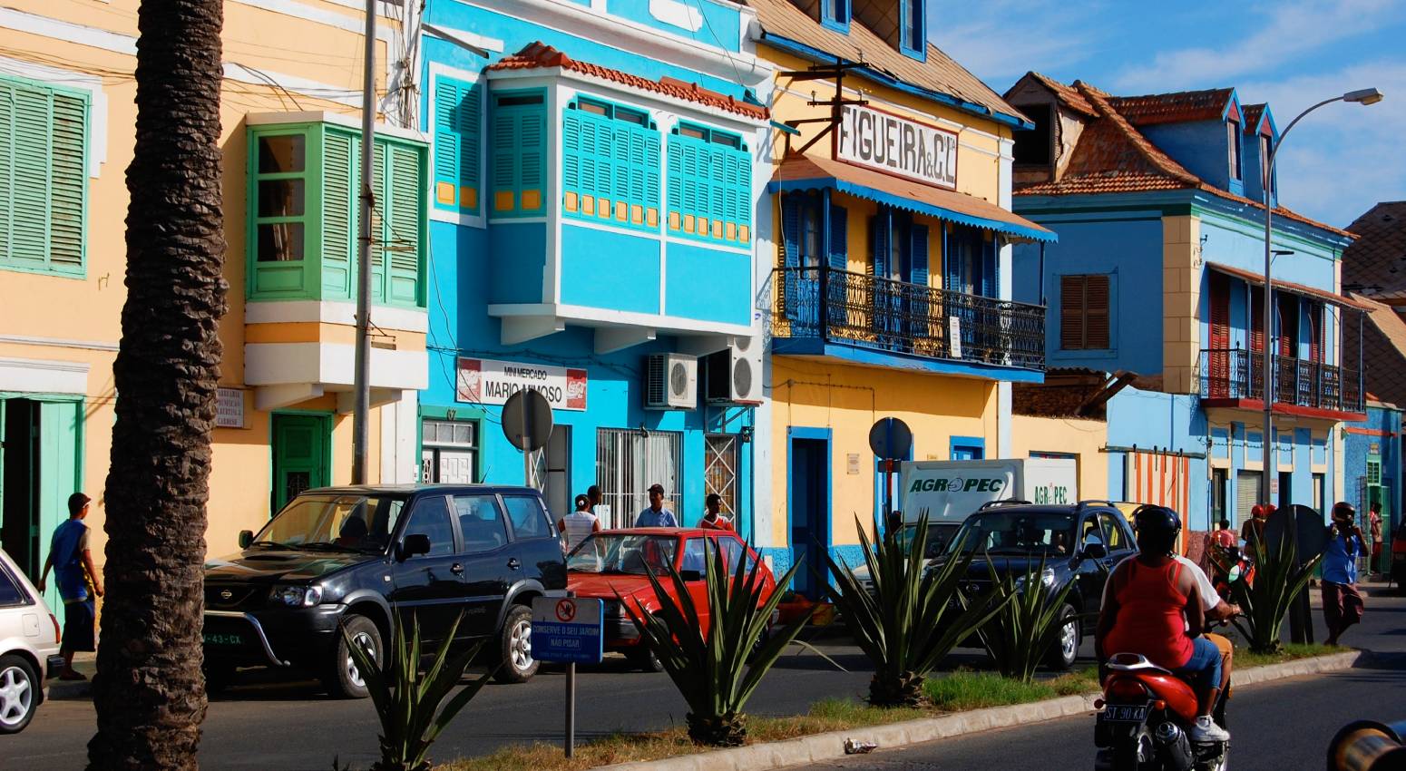 Traditional colourful buildings