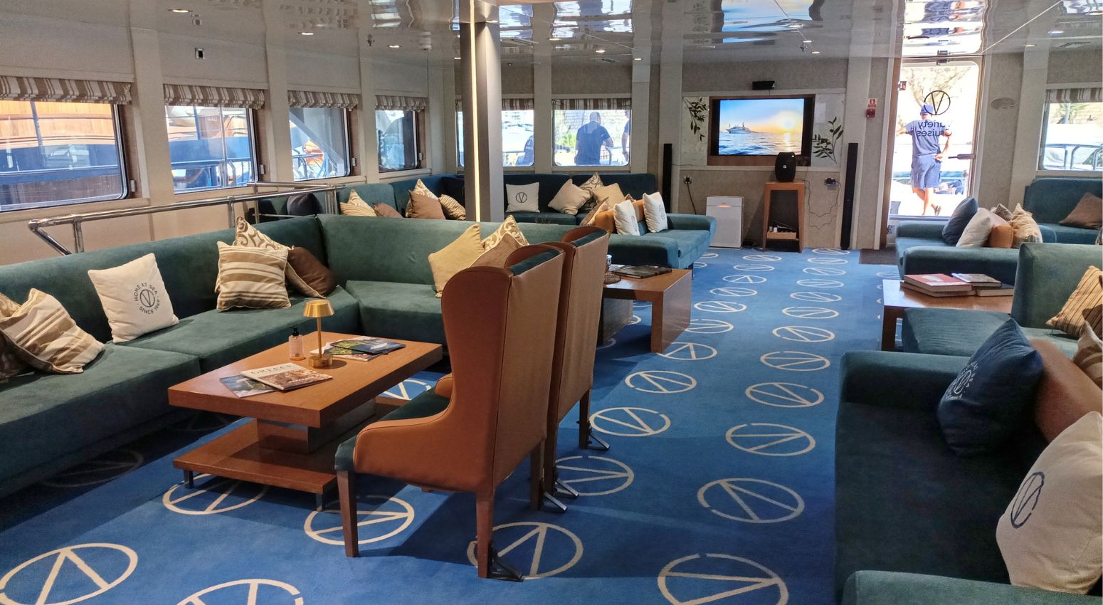 Lounge area of Variety Voyager cruise ship