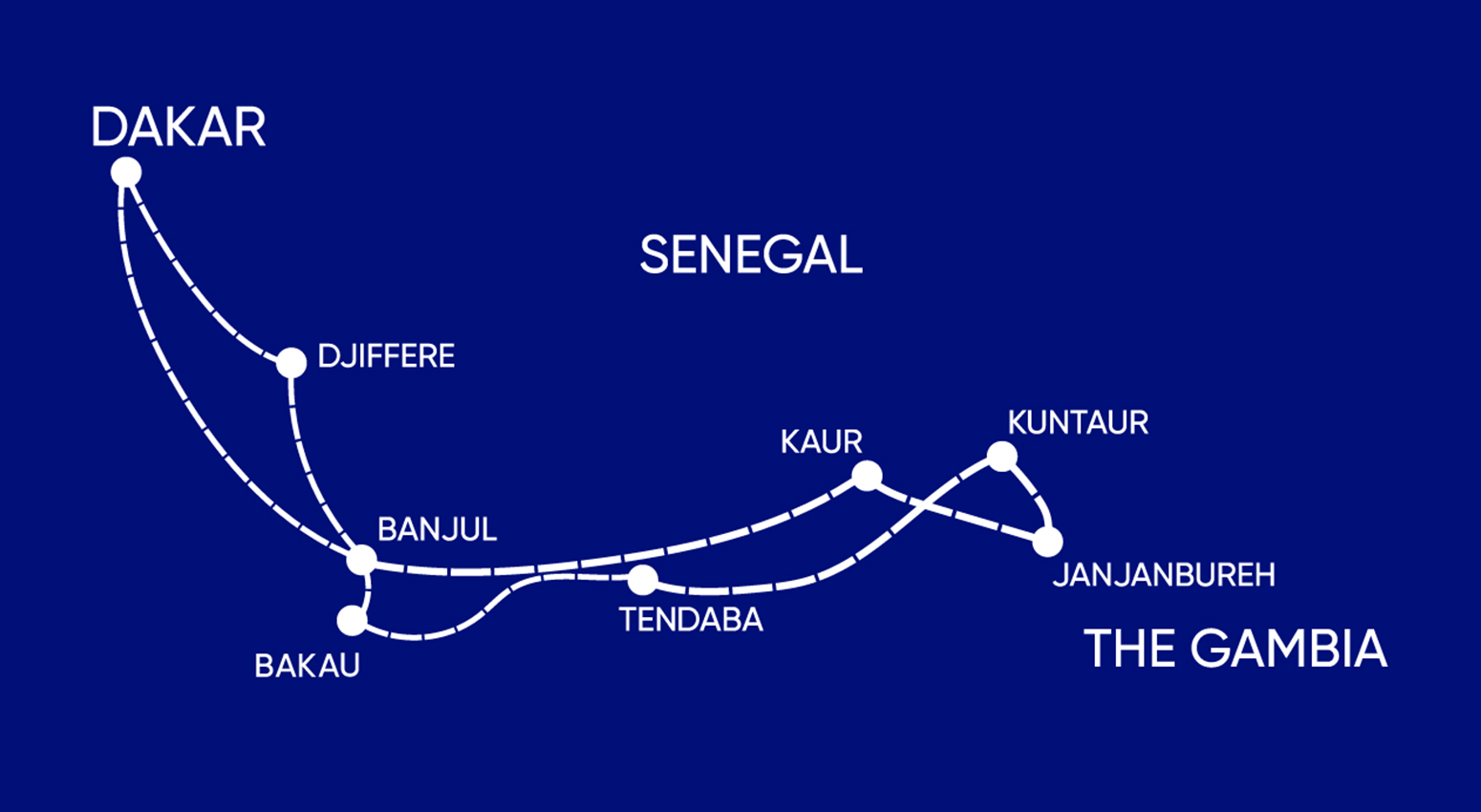 West Africa cruise map