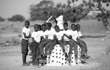 A group of local kids in Africa