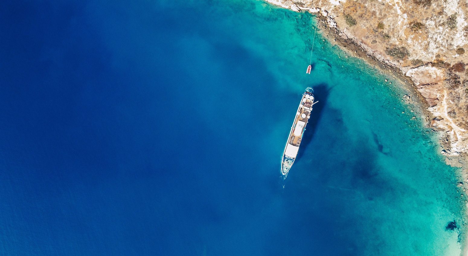 Harmony G cruise ship anchored in the ocean