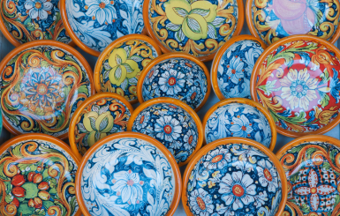 Colourful traditional Sicilian ceramics