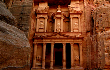 Petra the archaelogical area in Jordan