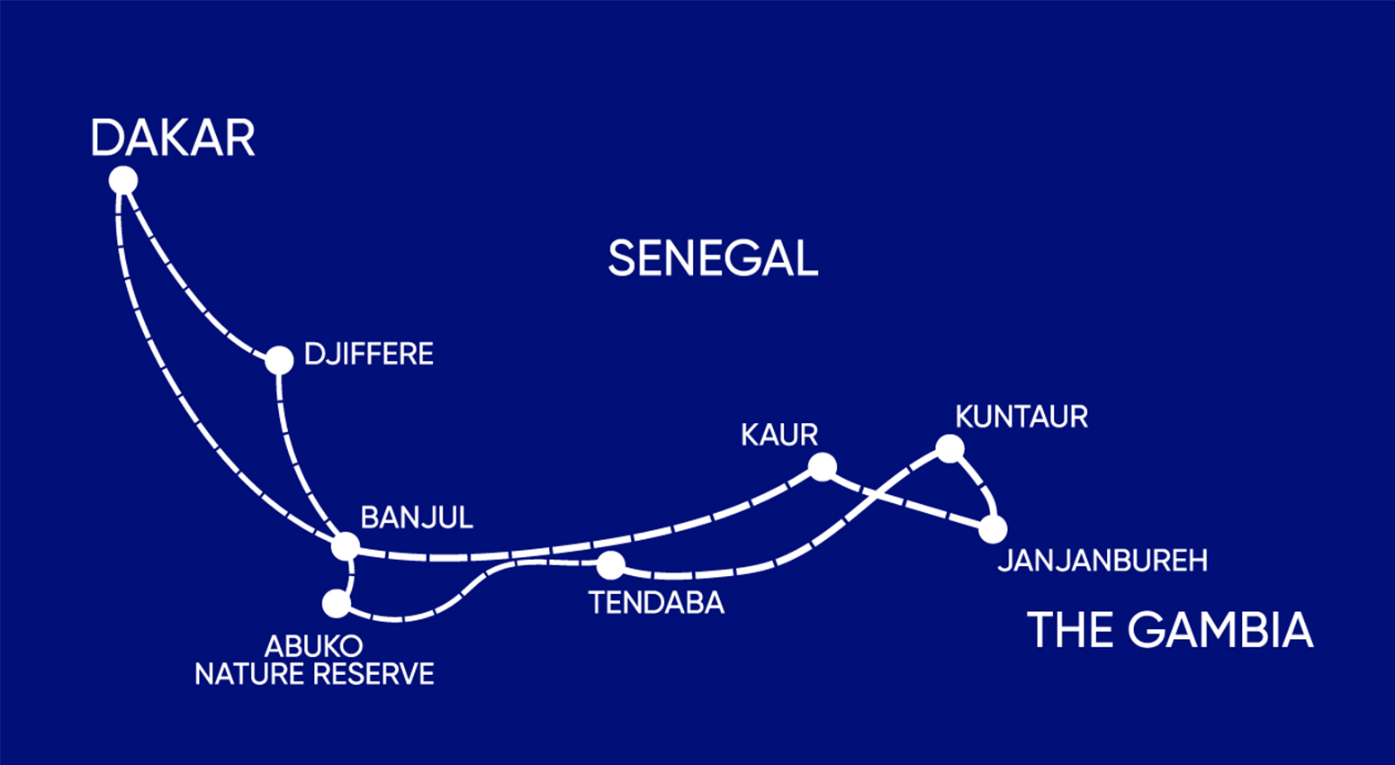 West Africa Cruise map