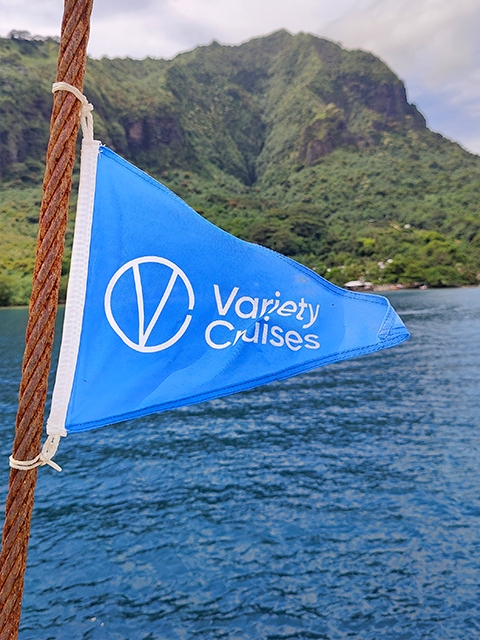 Variety cruises flag on the boat