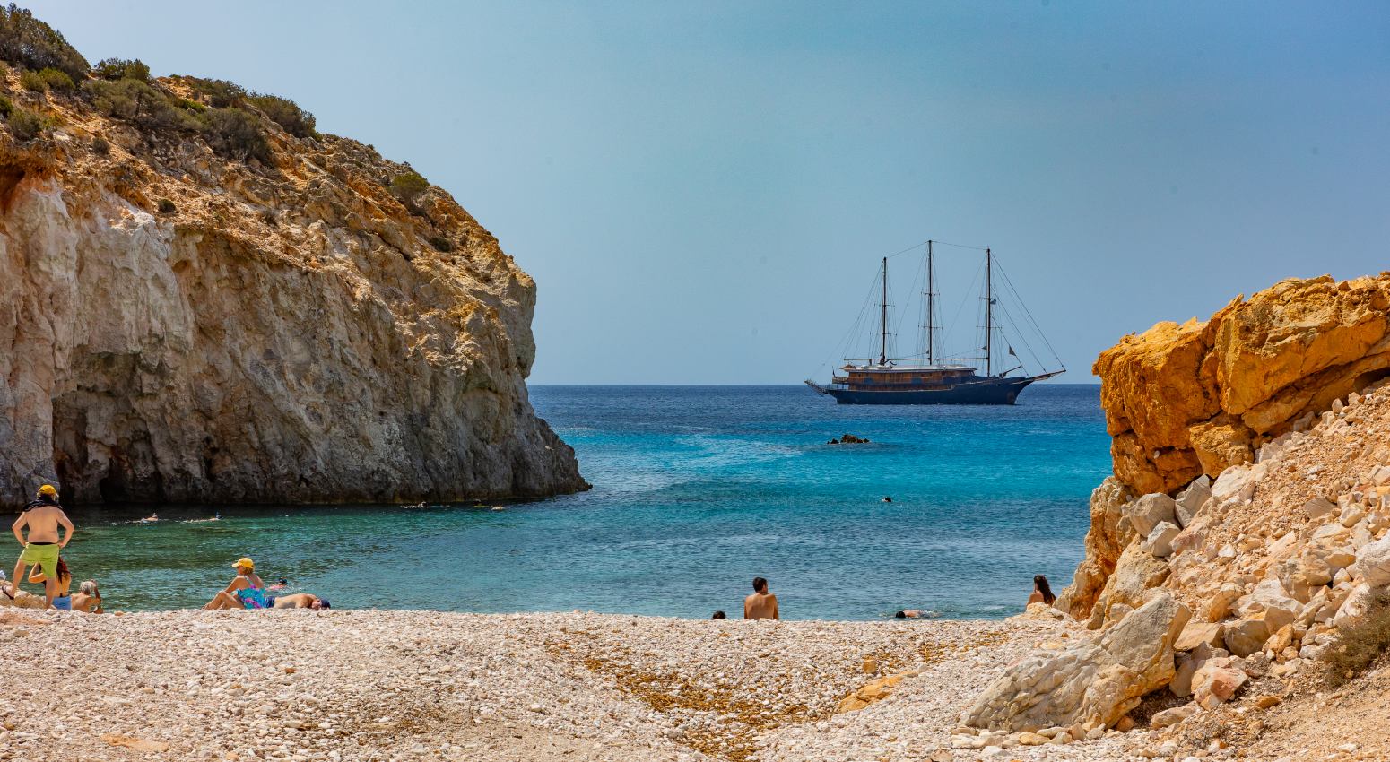People sunbathing on the beach