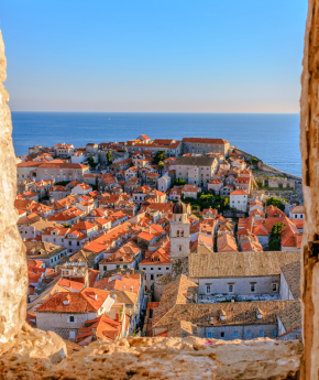 Aerial photo of Dubrovnick in Croatia