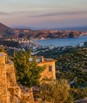 The view from Himara castle in Albania