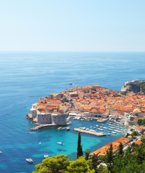 Aerial photo of Dubrovnick in Croatia