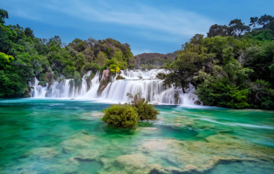 Krka waterfalls in Croatia