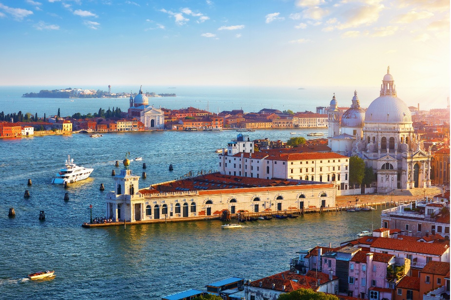 Top view of Venice, Italy