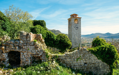 Clock tower in Bar, Montenegro