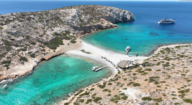 Aerial Photo of Beach in Greek Island